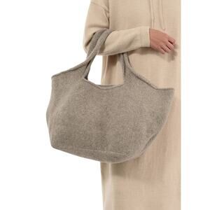 Lauren Manoogian Market Bag Rock Melange 100% Merino Wool Knit Tote Purse NWT